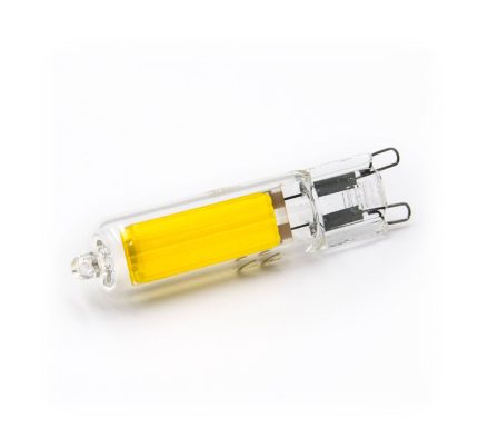 Led Λαμπα Γυαλινη Cob G9 4W 230Vac Διαφανη Ψυχρο 6200Κ