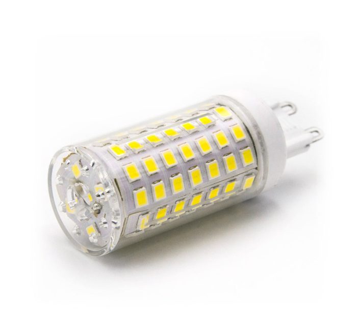 Led Λαμπα Smd Κεραμικο G9 9W 230Vac Διαφανη Θερμο 3000Κ