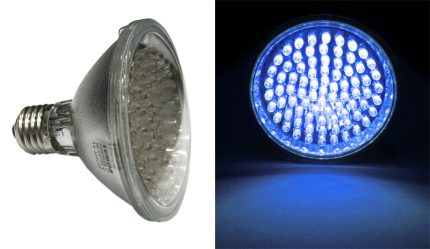 Led Λαμπα Par30 E27 80Led 3.6W 230V 30° Μπλε