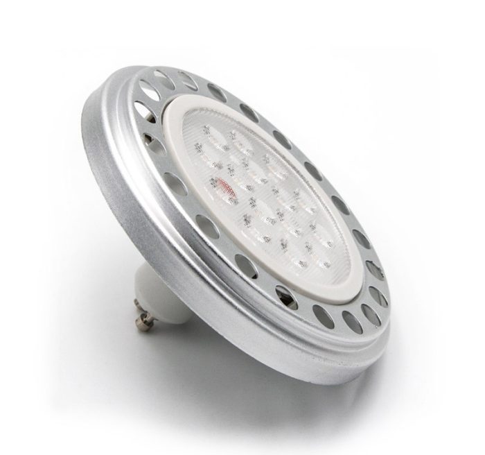 Led Λαμπα Αλουμινιου Ar111 Gu10 15W 230Vac 24° 4000Κ Λευκο