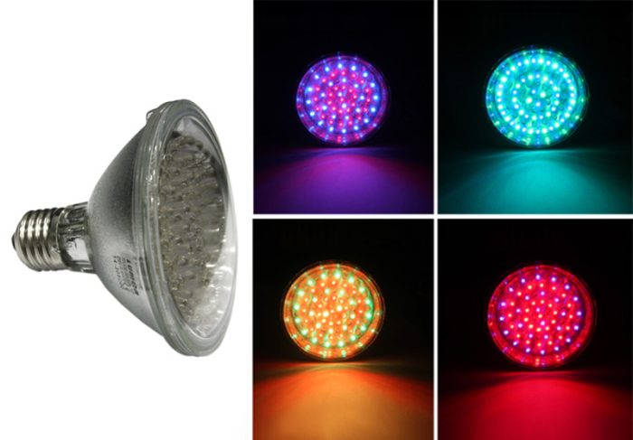 Led Λαμπα Par30 E27 81Led 2W 230V 70° Rgb