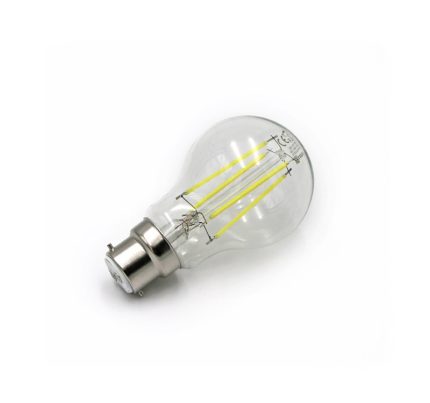 Led Λαμπα Cog Αχλαδι Διαφανο B22 8W 230V Θερμο