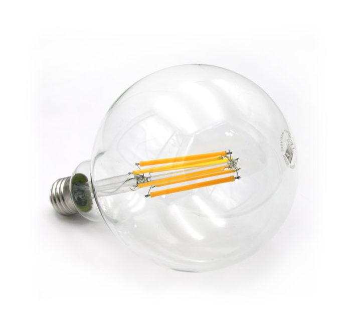 Led Λαμπα Cog Globe Φ125 Διαφανο Ε27 16W 230V Θερμο