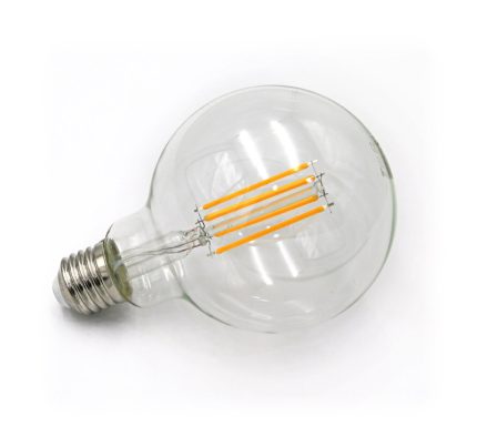 Led Λαμπα Cog Globe Φ95 Διαφανο Ε27 12W 230V Θερμο