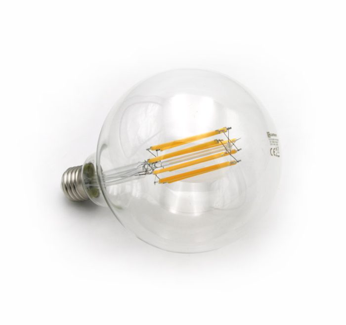 Led Λαμπα Cog Globe Φ125 Διαφανο Ε27 18W 230V Θερμο