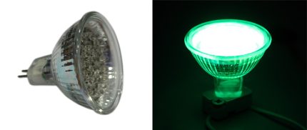 Led Λαμπα Par16 30Led 2W 230V Πρασινο