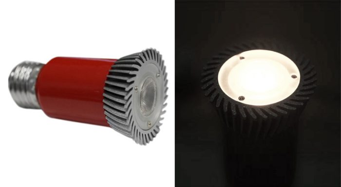 Led Λαμπα Ισχυος Ε27 3W 230V 1 Led Εναλ.Φακο 30° Θερμο 3000Κ