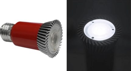 Led Λαμπα Ισχυος Ε27 3W 230V 1 Led Εναλ.Φακο 30° Ψυχρο 6200Κ