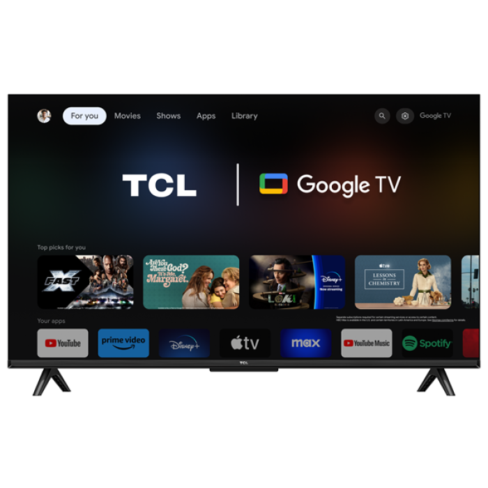 TCL 43P655 4K HDR TV with Google TV and Game Master 2.0 (2024)