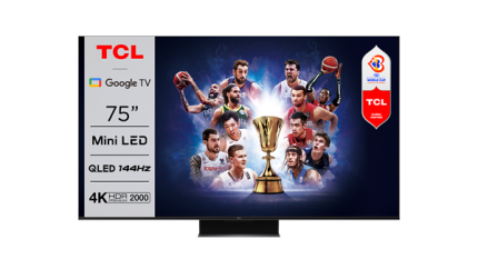 75C845 TCL 4K Mini-LED 144hz TV with QLED