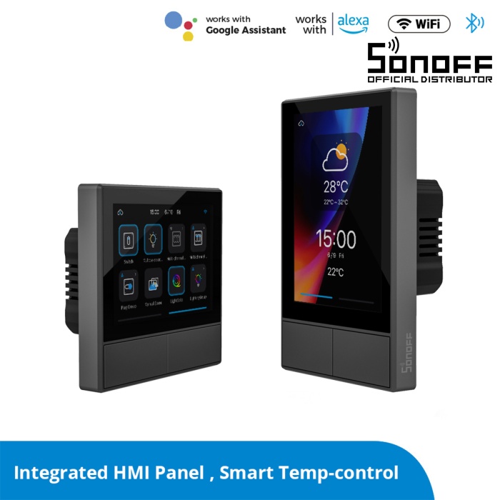 GloboStar® 80058 SONOFF NSPanel-R2-2022-EU - Wi-Fi Smart Scene Wall Switch(86/EU Type) - Integrated HMI Panel - Smart Temperature Control