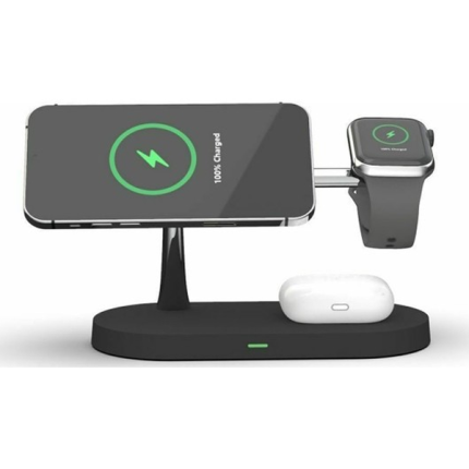 Tech-Protect 3-in-1 Wireless Magnetic Charger Black