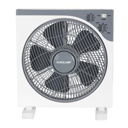 Ανεμιστηρας Box Fan Τετραγωνος Ασπρο-Γκρι Φ37 45W