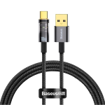 Baseus Explorer Series Auto Power-Off Fast Charging Data Cable USB to Type-C 100W 1m Black