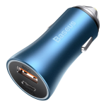 Baseus Car Charger 1xUSB/1xType-C 40W PD 3.0 Blue