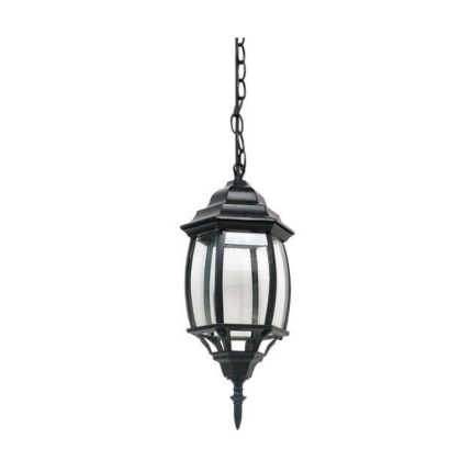 Outdoor Pendant Light Prag-H 1Xe27 Ip44 Black 3240180 Vito