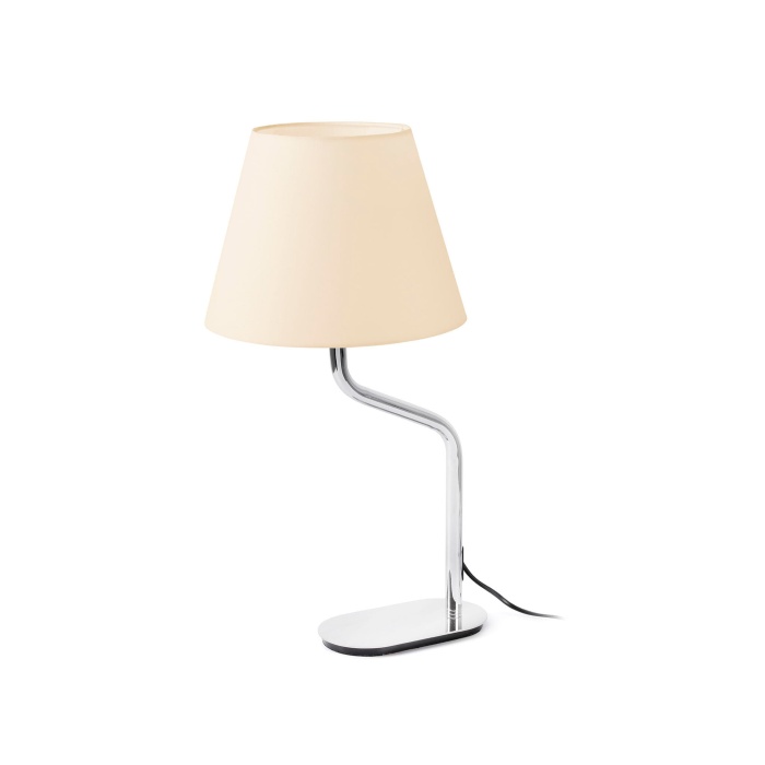 ETERNA Chrome/beige table lamp