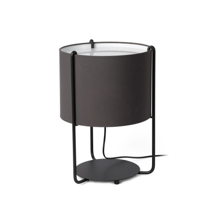 DRUM Black/grey table lamp