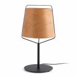 STOOD Black and wood table lamp