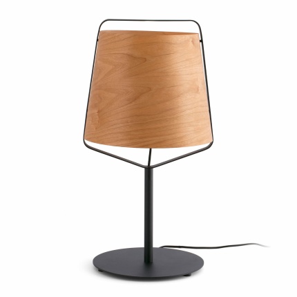 STOOD Black and wood table lamp