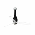 ETERFAN M LED Shiny black/transparent fan with DC motor