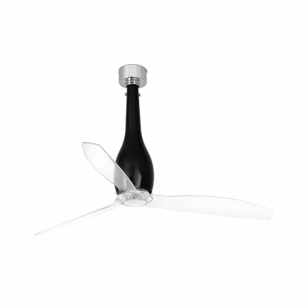 ETERFAN M Shiny black/transparent fan with DC motor