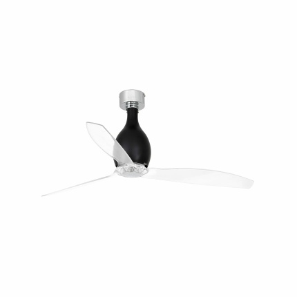 MINI ETERFAN M Shiny black/transparent fan with DC motor