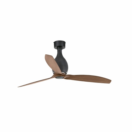 MINI ETERFAN M Matt black/wood fan with DC motor