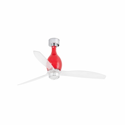 MINI ETERFAN M LED Shiny red/transparent fan DC SMART