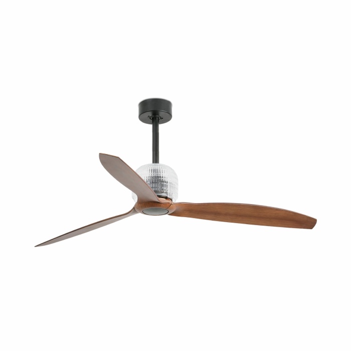 DECO FAN M Black/wood FAN LED with DC motor