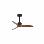 JUST FAN XS Black/wood fan 81cm SMART