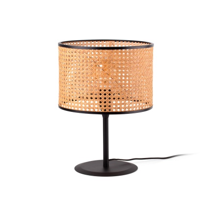 MAMBO Black/rattan table lamp