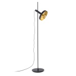 WHIZZ Black/gold floor lamp