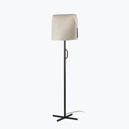 LUANG Black/beige floor lamp