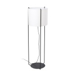 DRUM Black/beige floor lamp