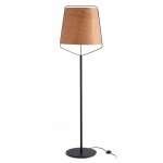 STOOD Black and wood floor lamp