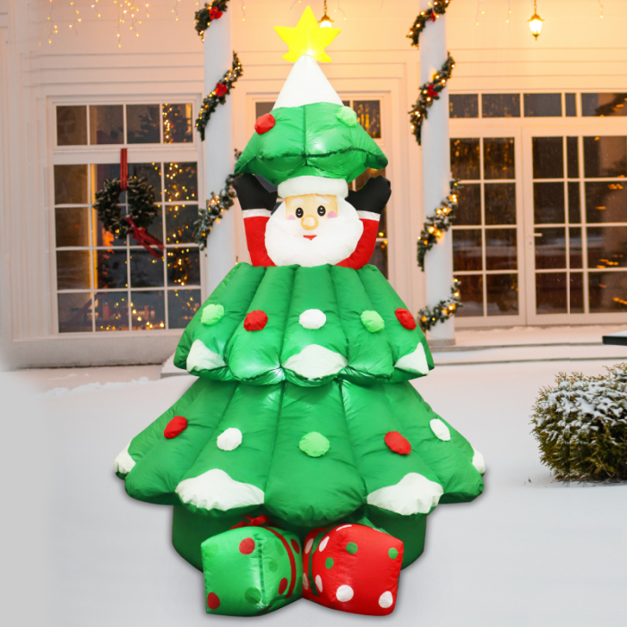 Inflatable Up&Down Xmas Tree 20 LED Λαμπ.Ανταπ.(12V) CW Σταθερο IP44 120*100*180cm 2M Καλ