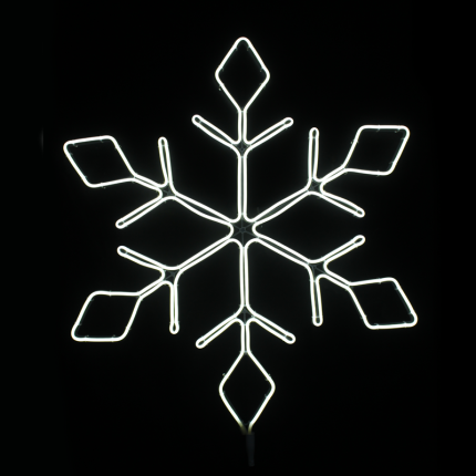 Snowflake 600LED Σχεδιο 6M Φωτοσωλ Νεον Θερμο Λευκο IP44 66X57cm 1.5M Καλωδ