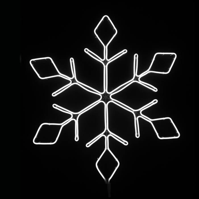 Snowflake 600LED Σχεδιο 6M Φωτοσωλ Νεον Ψυχρο Λευκο IP44 66X57.5cm 1.5M Καλωδ