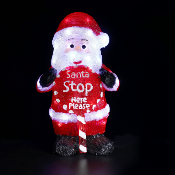 Acrylic Standing Santa 60 LED Λευκα IP44 24