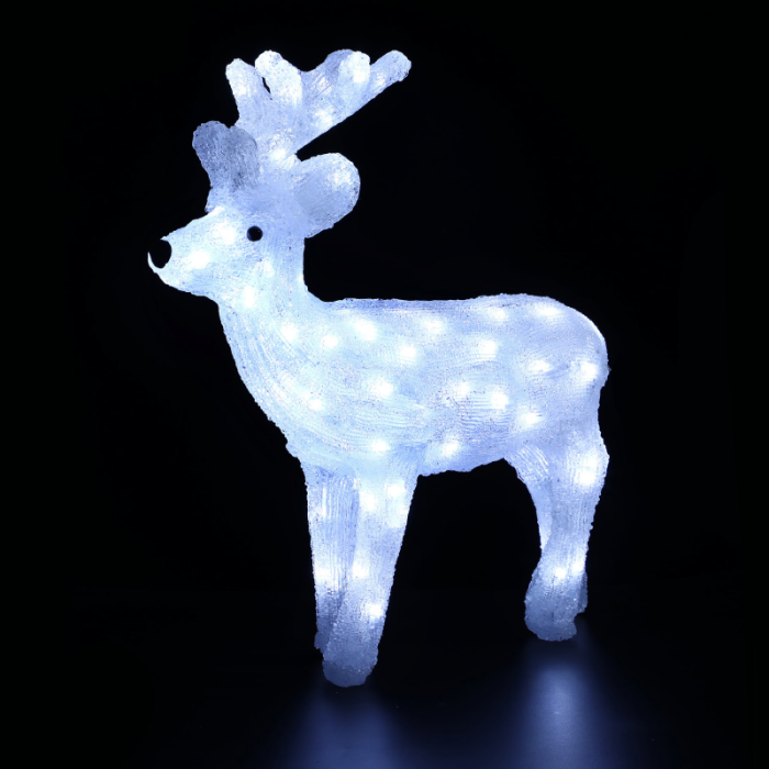 Acrylic Standing Reindeer 80 LED Λευκα IP44 45*13