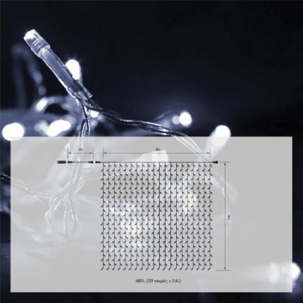 480 Led Cool White Κουρτινα 3Mχ3M Flash